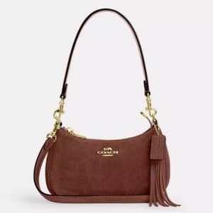 Coach suede mini Teri vintage brown